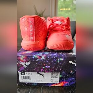 Puma Kids Melo Bright Red SneakersPuma, LaMelo Ball 'Breast Cancer Awareness'